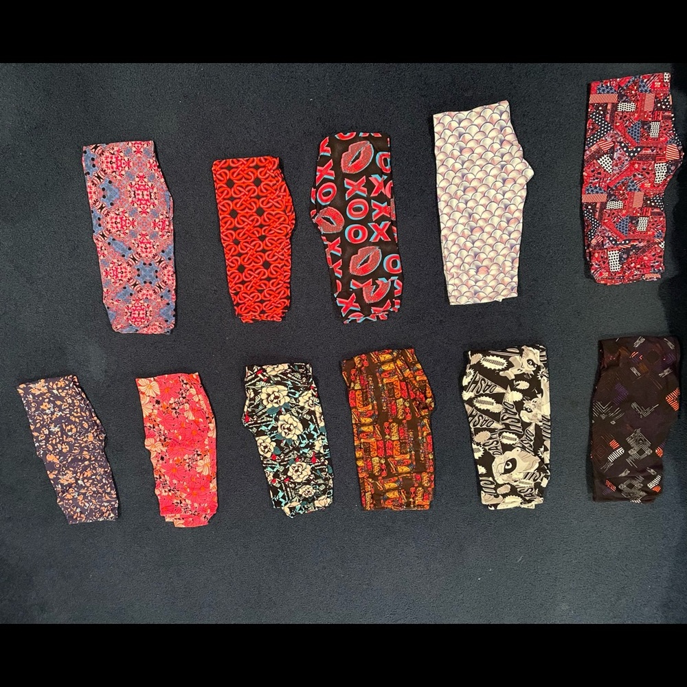 Lot of 11 OS LULAROE LEGGINGS SOME NEVER WORN OTHERS LIKE NEW
